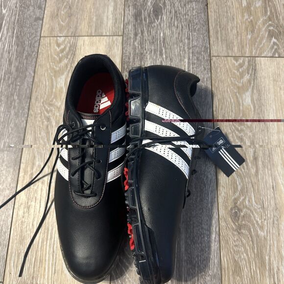 Adidas Adipure Flex Golf Shoes Men\'s Size 9.5 Spikes  Black White Red NWT main image 5